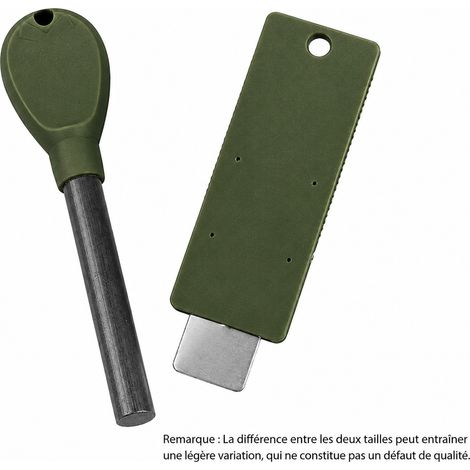 Pierre à feu en magnésium allume-feu bushcraft vert militaire vert 100 g – Livraison gratuite