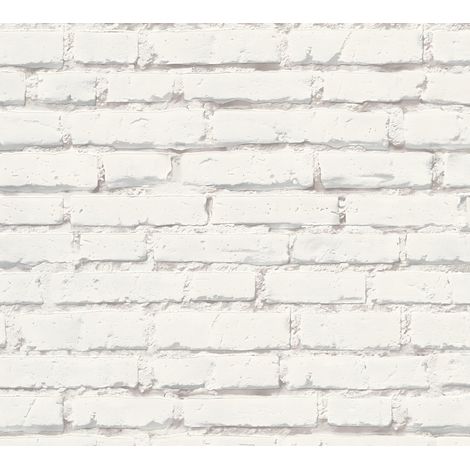 Empapelado aspecto piedra azulejos Profhome 319431 papel pintado no tejido liso con dibujo naturaleza mate blanco gris 5,33 m2