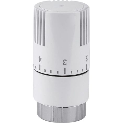 Schläfer 37040100  Valvola Design Termostatica Bianca per Termosifoni, Testina di Comando per Radiatore Sensibile a liquido, Manopola con Regolazione intervallo Temperatura Attacco M30x1,5