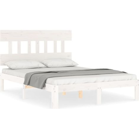 Maison Exclusive - Estructura cama de matrimonio con cabecero mad