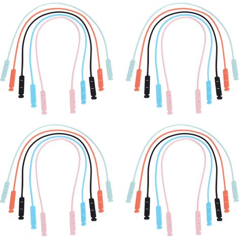 Lot de 4 sangles de protection buccale élastiques et souples en silicone universel pour médecins, infirmières et enseignants (1/5)