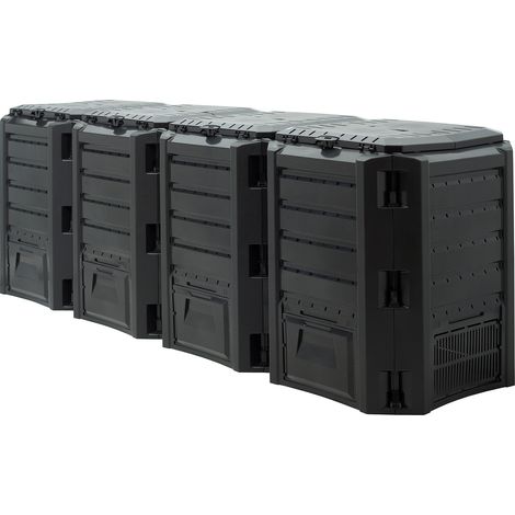 Deuba Garden Composter Bin  Composting Waste Box  Recycling  Dog Waste  Food Caddy  Worm Farm  Outdoor Compost Storage Bins  380L, 800L, 1200L, 1600L  1600 L (1/5)