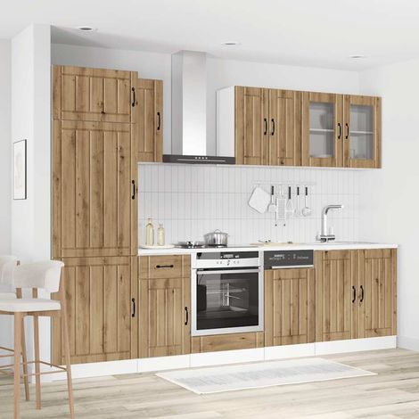 vidaXL Ensemble d'armoires de cuisine 8 pcs Kalmar bois d'ingénierie (1/5)
