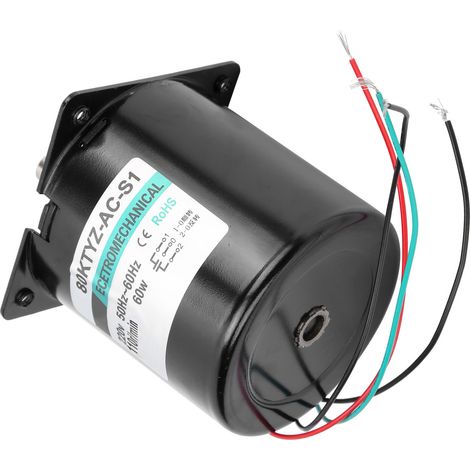 Moteur synchrone AC 220V 60W XD80KTYZ, 110tr/min, couple élevé, faible vitesse, sens CW/CCW, avec support de condensateur (1/5)
