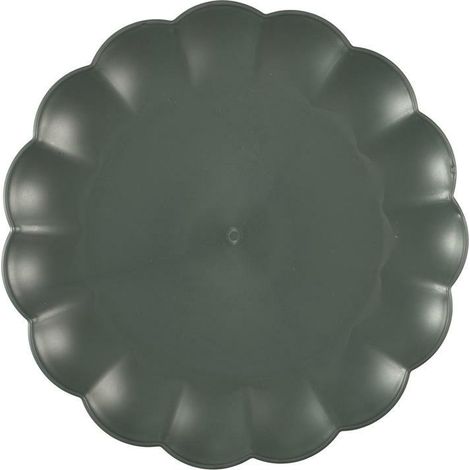 Plato llano Iris de 25,5 cm, gris oscuro. Fabricado en plástico PP. (1/3)