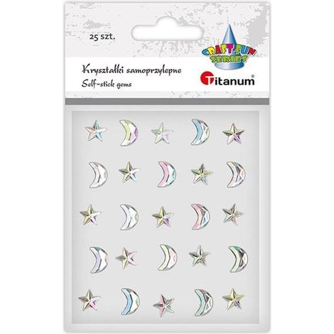 Estrellas de cristal autoadhesivas de 10x10 mm, 15 unidades