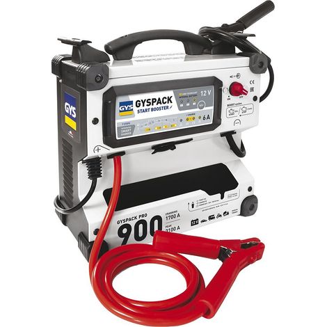 Démarreur autonome 12V GYSPACK PRO 900 – Chargeur intégré – 830A en démarrage – Protection contre inversions de polarité