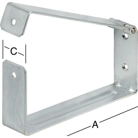Support pour échelles et outils Vormann ( 3000273046 ) Longueur 200 mm Hauteur 90 mm Largeur 40 mm 2 pièces (1/2)