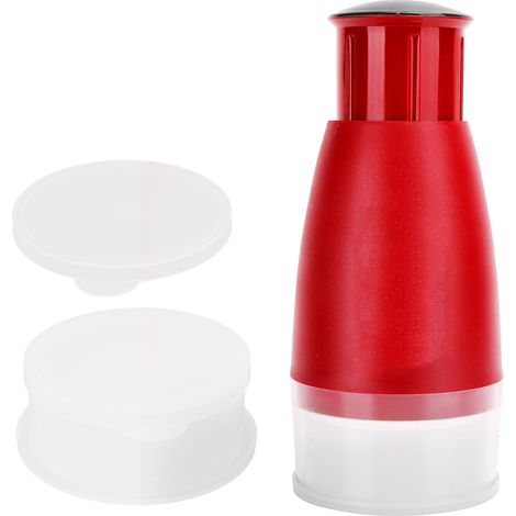 Manual Chopper Hand Press Garlic Ginger Garlic Chop Cutter Household with 2pcs Plastic BoxRed (1/5)