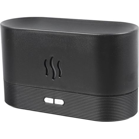 Diffuseur d'air parfumé USB, flamme 7 couleurs, noir, humidificateur à flamme colorée (1/5)