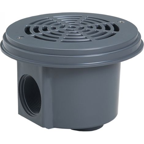Lot de 2 bondes de fond pour piscine liner - Gris foncé - 3253DGRPAK2 - Hayward