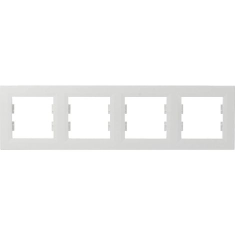 Cadre Schneider Electric Asfora EPH5800421D 4 postes horizontal blanc (RAL 9003) – Matériau ABS robuste – Design haut de gamme – Sista (1/6)