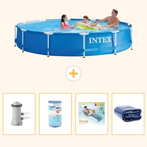 Intex Piscine Tubulaire Ronde - 366x76 cm - 5-pièces  S347 (1/5)