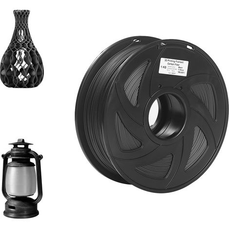 SJLERST Filament pour imprimante 3D en fibre de carbone + PLA, 1,75 mm, bobine de 1 kg, précision dimensionnelle : +/- 0,02 mm (1/5)