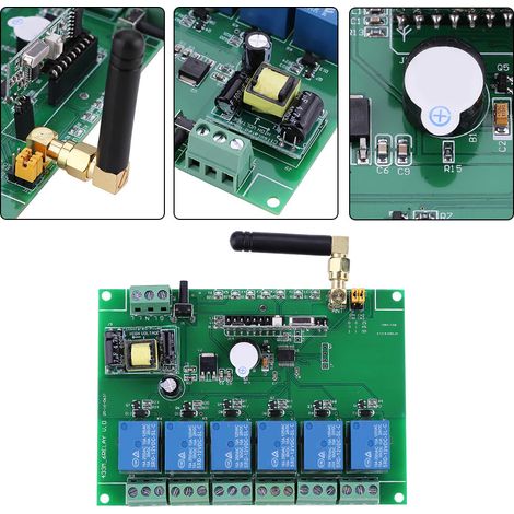 Module RF 6 canaux 110-240V, interrupteur à distance sans fil pour maison intelligente (1/5)
