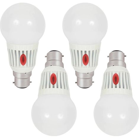 Litecraft 7W B22 Bayonet Cap Dusk Till Dawn LED Light Bulb Warm White - 4 Pack