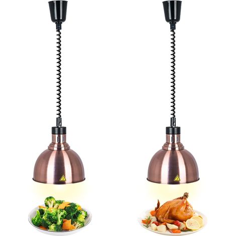 Lampe Chauffante Cuisine Professionnelle, Hauteur Réglable(25cm, 2pc)