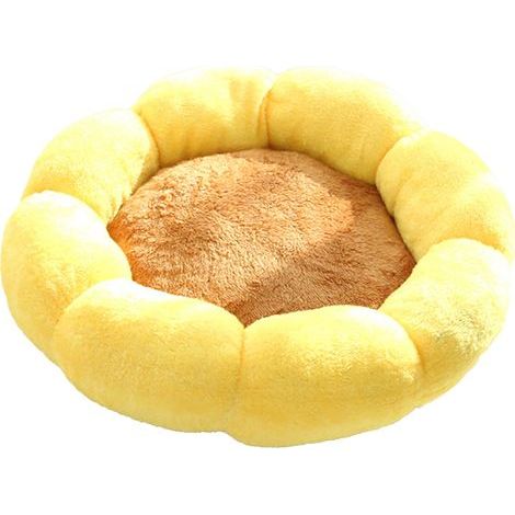 Lit pour animaux de compagnie en forme de fleur, doux et confortable, Support rond à 360 degrés pour chien, pour chambre à coucher et salon (1/5)