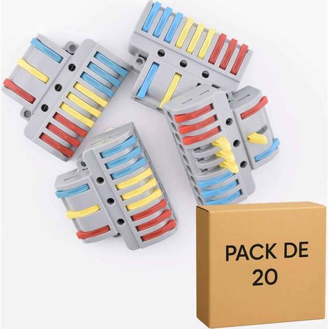 20 bornes à leviers, 3 circuits, 3 entrées-9 sorties 32A, LT-933