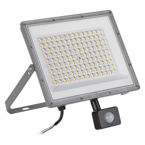Projecteur LED extérieur 100W CCT PIR IP44 gris Kanlux (1/5)