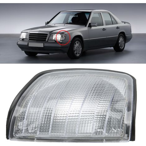 Scheinwerfer und vordere Blinker (Leuchtmittel nicht enthalten), passend für Mercedes-Benz E-Klasse W124 (1984–1995) (weiß). Rechte Seite: 1248260143 (1/5)