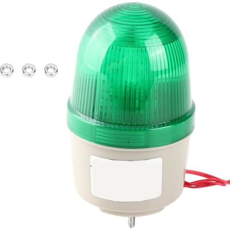 Lampe Avertissement LED 5W 220V AC Alarmes Sonore et Lumineuse avec Couverture 360° ABS Étanche Poussière pour Usine Bâtiment Scolaire (1/5)