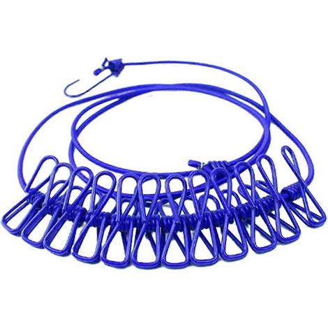 Corde à linge rétractable en C avec 12 pinces - (1/5)