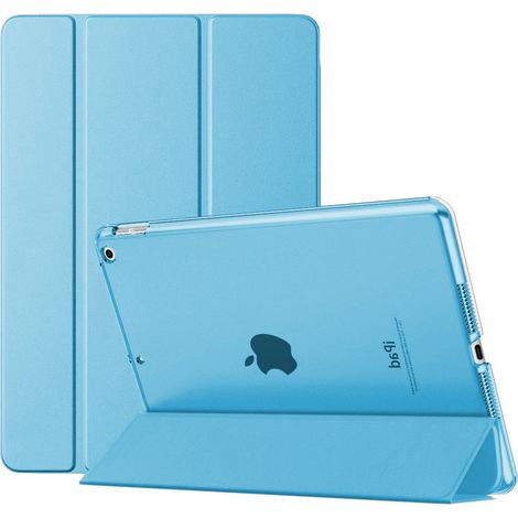 Étui intelligent pour iPad 7e génération (10,2 pouces) : coque arrière translucide mate, fermeture magnétique et fonction veille/réveil automatique. (1/5)