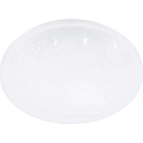 Plafoniera Moderna Frania-Ip Acciaio Bianco Plastica Cristallo 18W 2100Lm Ip44 (1/2)