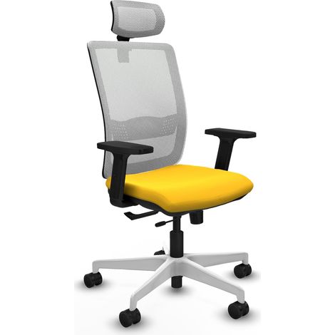 Silla de oficina piqueras y crespo Haches blanco amarillo espuma (1/2)