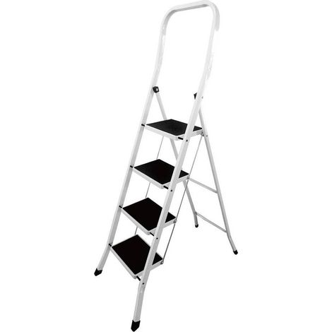SGABELLO APRIBILE A CORRIMANO ALTO 'BASIK-TALL' 4 gradini - aperto cm 87,5 x 49,5 x h.155,2