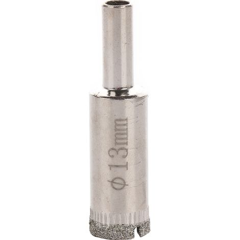 Foret verre 13mm électrolytique carbure, perceuse céramique carrelage, trépan diamanté, ouvreur de trous, scie cloche circulaire pour faïence (1/3)