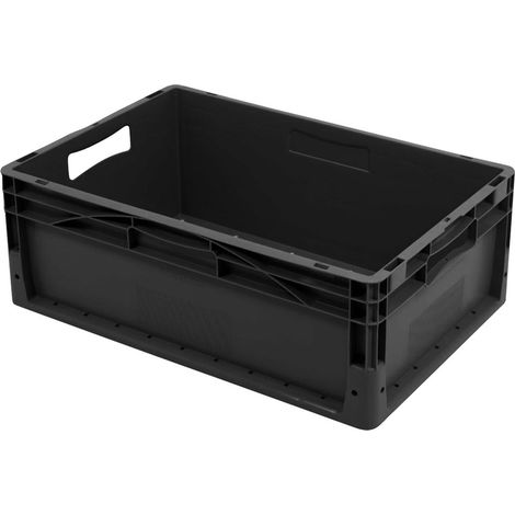 EURO GAMMA BOX & BEYOND Abfalleimer, schwarz, 40 l, B 40 x T 60 x H 22 cm BOX & BEYOND (1/2)