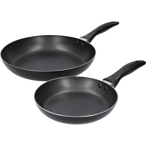 Craft Set de sartenes de aluminio antiadherentes plateadas de 20 y 28 cm