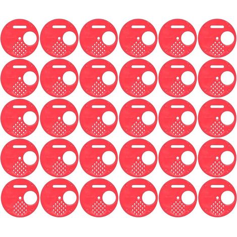 30-teiliges Imkerzubehör: Wabentür, runde Bienenstocklüftung, Eingangstür für den Bienenstock (rot) (1/5)