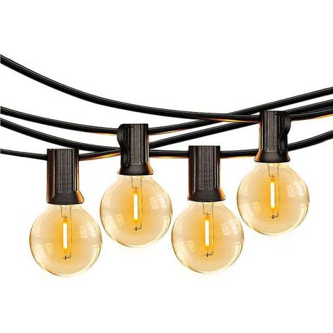 Guirlande lumineuse G40 E12 blanc chaud 7,62 m, 25 lampes, conforme aux normes européennes (1/4)