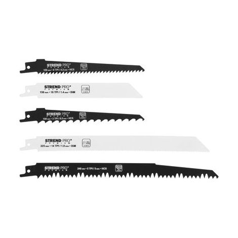 Säbelsägeblätter Strend Pro Premium, Set, Mix, 5 Stk.