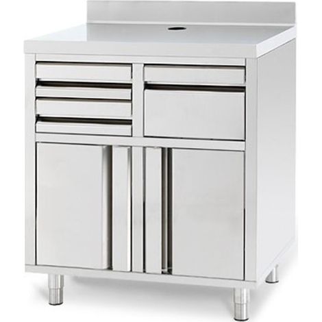 Meuble à café professionnel 1000 x 600 x 1150 mm PREMIUM - GOLDINOX (1/2)