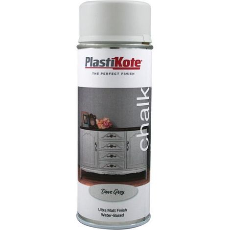 PlastiKote Chalk Finish Spray Paint in Dove Grey – 400ml, Model PKT27109 (1/3)
