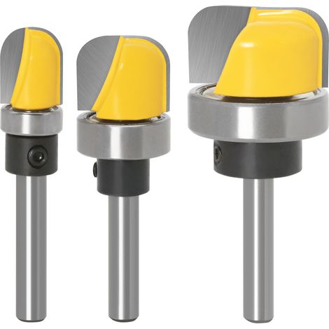 Mèche de toupie à tige 6mm/6.35mm/8mm, pour le travail du bois, mèche de toupie à bec rond de diamètre (1/5)