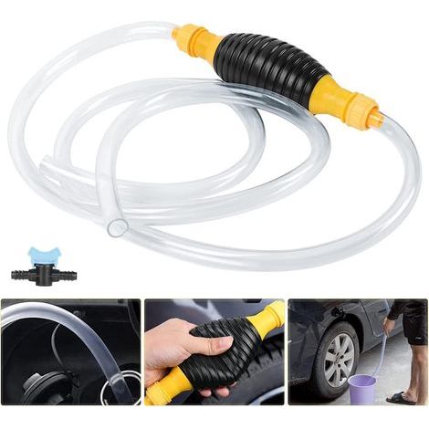 Pompa manuale per il trasferimento di liquidi, pompa manuale portatile per il trasferimento di benzina, pompa manuale per benzina con tubo flessibile da 2 m (1/5)