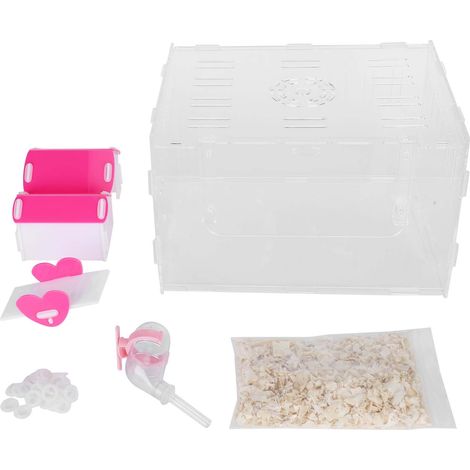 Maison pour hamster, cage en plexiglas pour hamster, cage pour hamster doré, villa transparente à un étage, grande cage en plexiglas pour hamster (1/5)