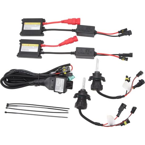 Kit d'ampoules xénon HID 12 V CC 55 W haute luminosité longue durée lumière douce économie d'énergie pour phares de voiture à connecteur H13 6000 K (1/5)