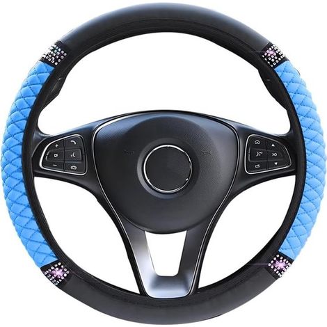 Coprivolante universale effetto pelle 37-38 cm - Volante comodo per auto (1/5)