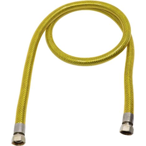 Tubo gas in acciaio inox con rivestimento flessibile per cucine e piano cottura UNI EN 14800 - 150 cm