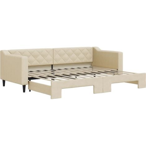 Maison Exclusive - Divano Letto con Letto Estraibile Crema 80x200 cm Tessuto