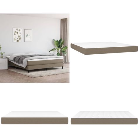 Colchón de muelles ensacados firmeza media tela gris taupe 160x200x20 cm - Firmeza media - Soporte de cama