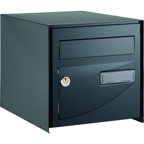 Decayeux – Boîte aux lettres Probat DF noire – Acier galvanisé thermolaqué – Résistance intempéries – Installation murale ou sur pied