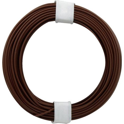 Donau Elektronik 118-8-D Fil de câblage 1 x 0.14 mm² marron foncé 10 m