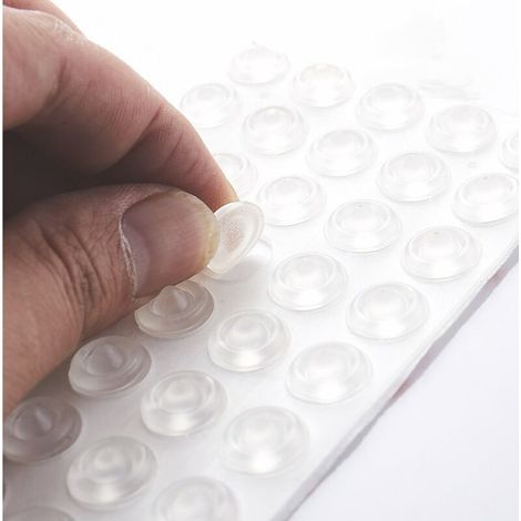 50Pcs Patin Protection Transparent, Auto-AdhéSif Patin Silicone Doux Sans Trace Transparente AdhéSifs ButéEs Amortisseur de Porte Butoir Silicone Transparent pour Boutons de Porte, Armoires (1/4)